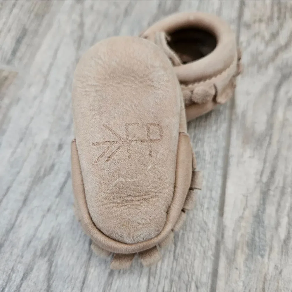 Freshly Picked Weatherd Brown Moccasin Baby Shoes 6-12 Months